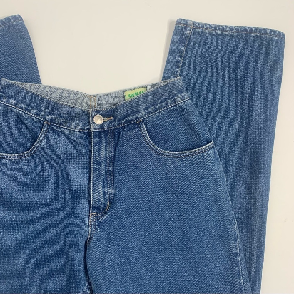 Vintage Lawman 100% Cotton Mid-Rise Straight Leg Jeans - Picture 8 of 14